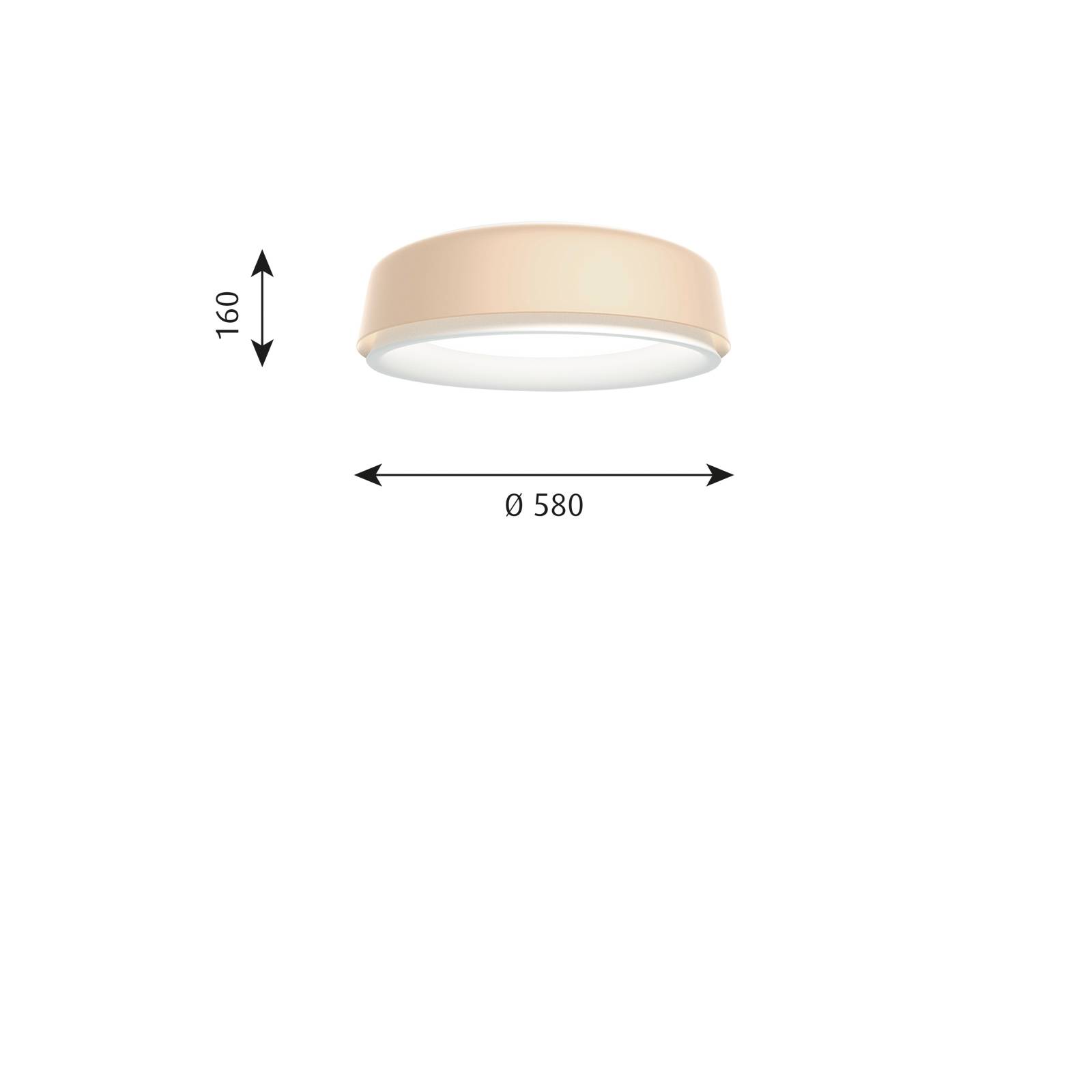 Louis Poulsen LP Grand Decke, Ø 58 cm creme Louis Poulsen LP Grand Decke, Ø 58 cm creme von Louis Poulsen