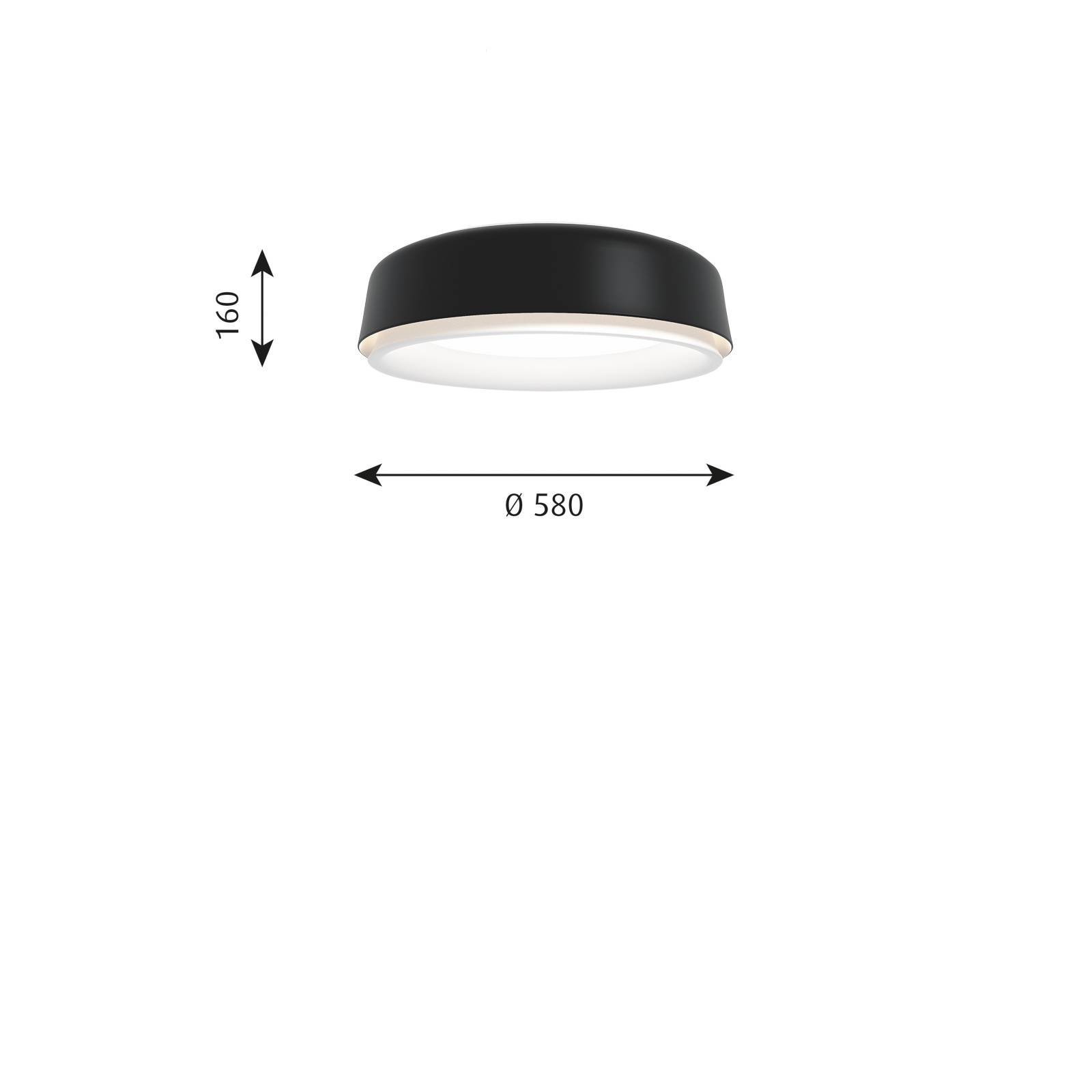 Louis Poulsen LP Grand Decke, Ø 58 cm schwarz Louis Poulsen LP Grand Decke, Ø 58 cm schwarz von Louis Poulsen