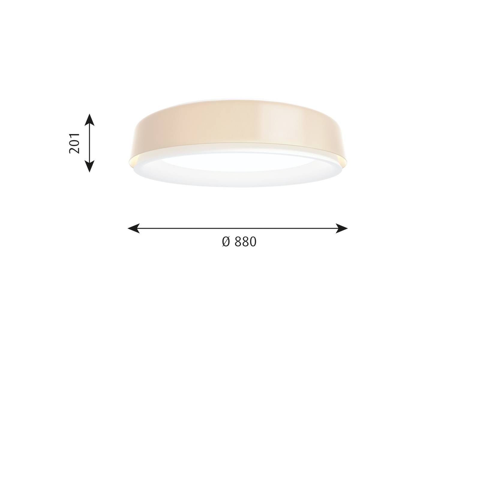 Louis Poulsen LP Grand Decke, Ø 88 cm creme Louis Poulsen LP Grand Decke, Ø 88 cm creme von Louis Poulsen