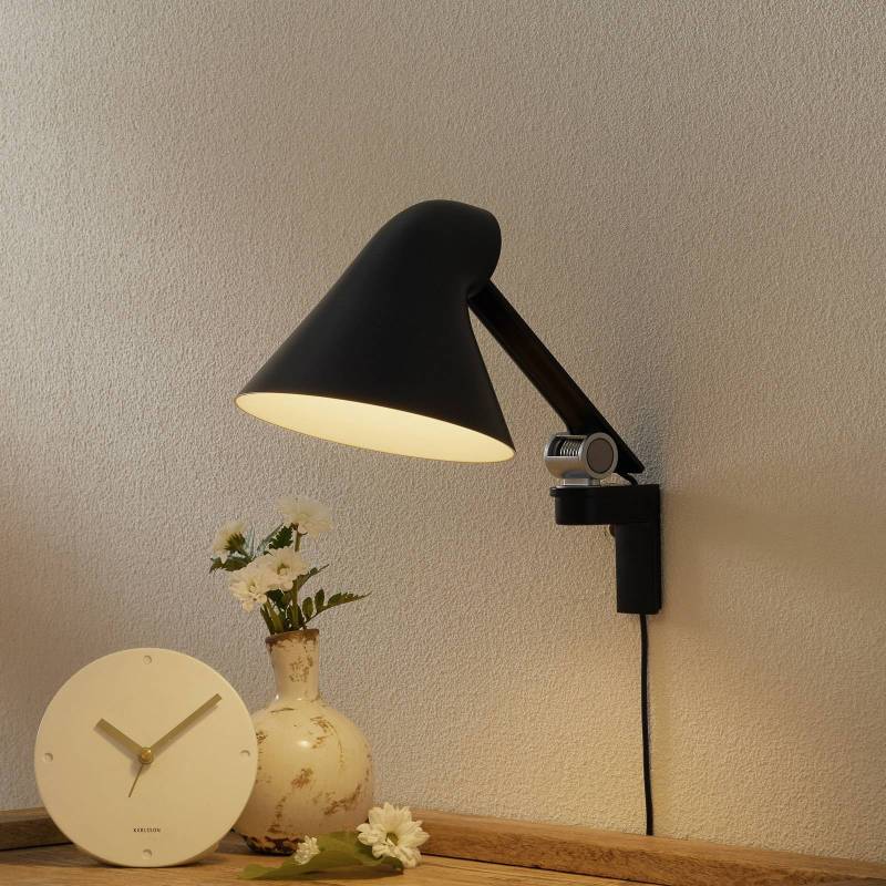 Louis Poulsen NJP LED-Wandlampe Arm kurz, schwarz von Louis Poulsen