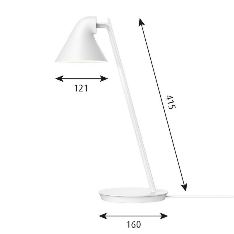 Louis Poulsen NJP Mini LED-Tischleuchte weiß von Louis Poulsen