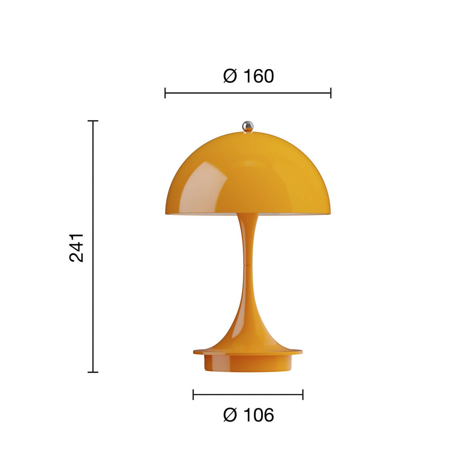 Louis Poulsen Panthella Portable 160 V3, opaque orange Louis Poulsen Panthella Portable 160 V3, opaque orange von Louis Poulsen