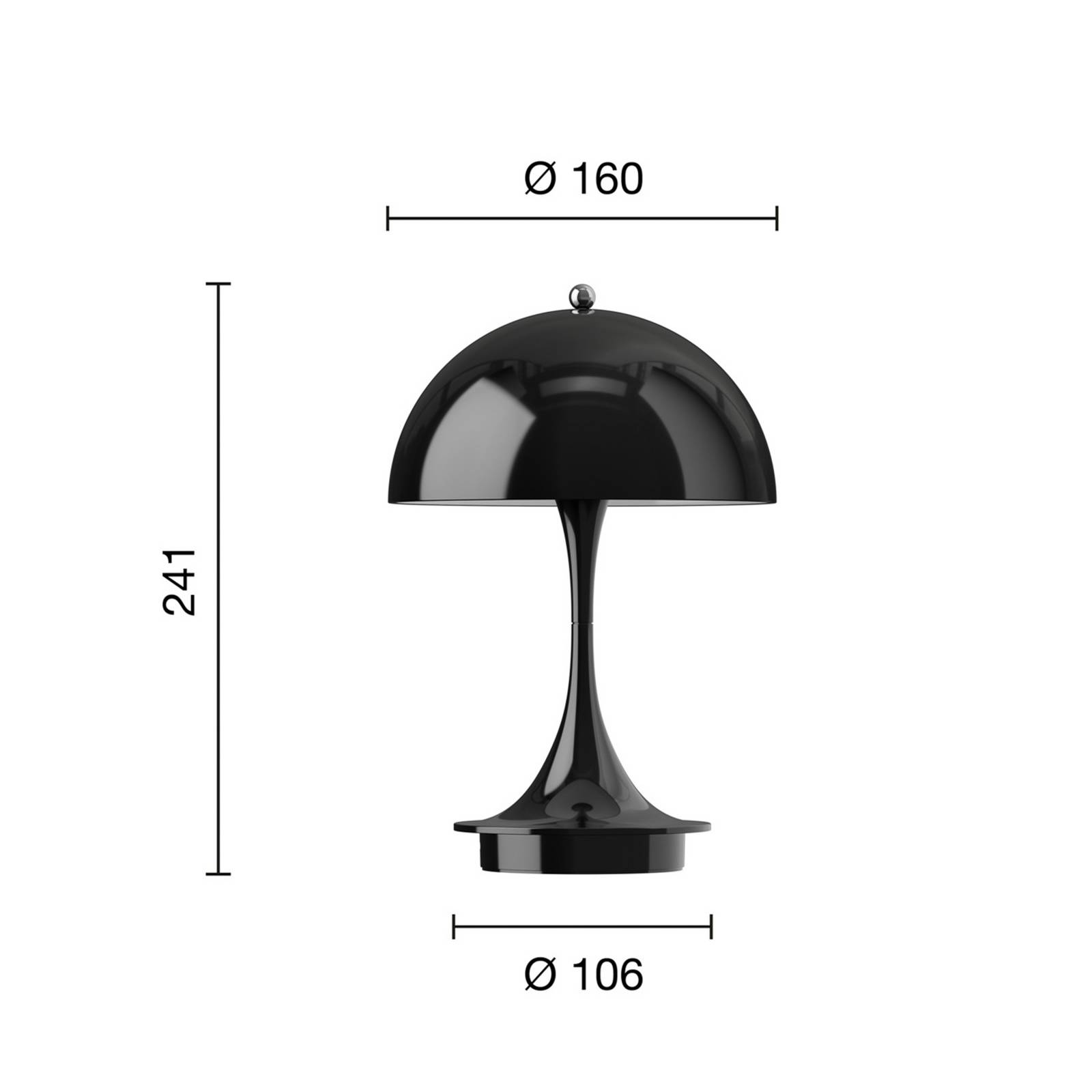 Louis Poulsen Panthella Portable 160 V3, opaque schwarz Louis Poulsen Panthella Portable 160 V3, opaque schwarz von Louis Poulsen