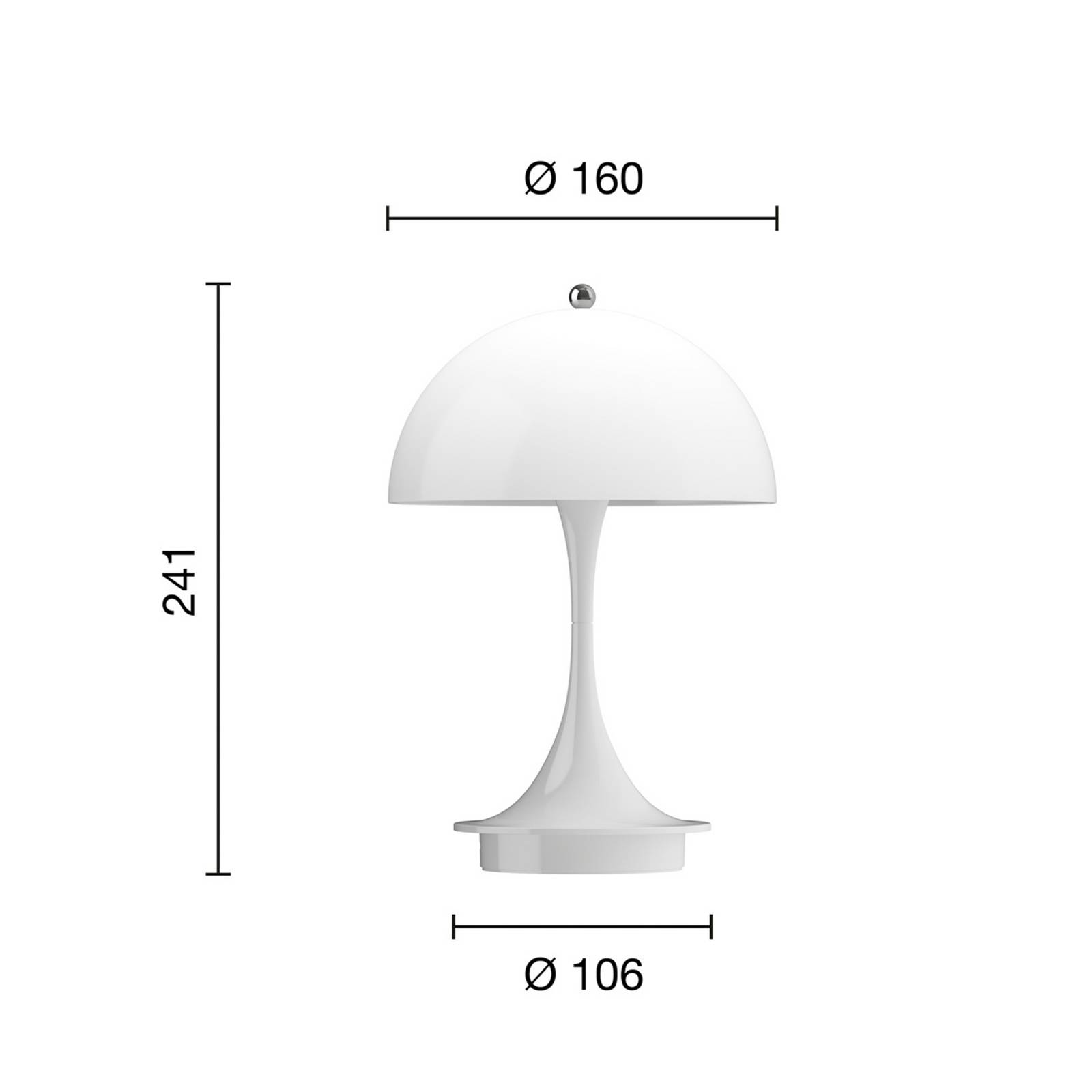 Louis Poulsen Panthella Portable 160 V3 Tischlampe opal weiß Louis Poulsen Panthella Portable 160 V3 Tischlampe opal weiß von Louis Poulsen