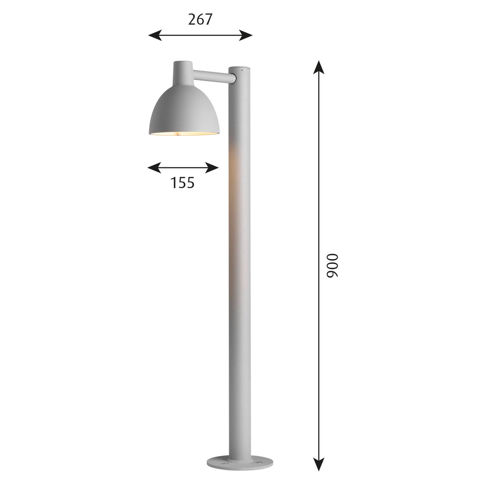 Louis Poulsen Toldbod Wegeleuchte, aluminium von Louis Poulsen