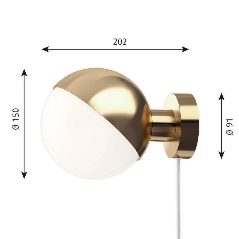 Louis Poulsen VL Studio Wandleuchte messing Kabel von Louis Poulsen