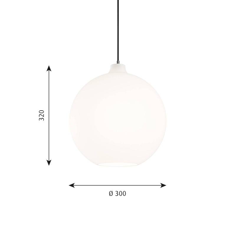 Louis Poulsen Wohlert Glas-Pendellampe Ø 30 cm von Louis Poulsen