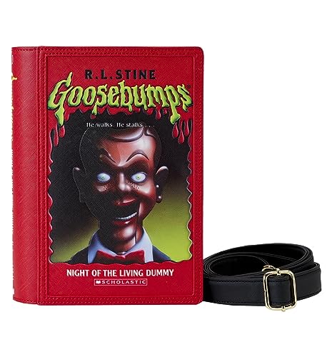 Loungefly Goosebumps Slappy Book Cover Crossbody Bag, Rot/Ausflug, einfarbig (Getaway Solids), Einheitsgröße von Loungefly