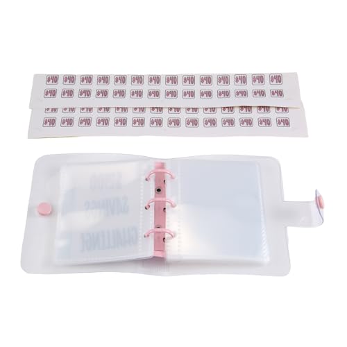 Louttary 2100 -Challenge-Ordner, Geldspar-Challenge-Mini-Budget-Ordner, PVC, Rosa, 1 Stück Louttary 2100 -Challenge-Ordner, Geldspar-Challenge-Mini-Budget-Ordner, PVC, Rosa, 1 Stück von Louttary