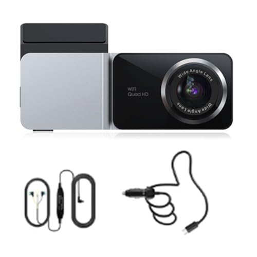 Louttary 2K-Dashcam Vorne und Hinten, Dual-Kamera, Auto-DVR, Nachtsicht-Dash-Kamera-Recorder, 24-Stunden-Parkmonitor, Integriertes WLAN(A) von Louttary