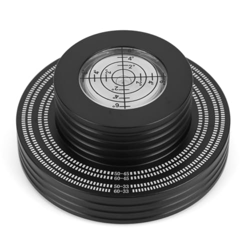 Louttary 50 Hz/60 Hz Schallplattengewicht LP-Vinyl-Schallplattenklemme mit Wasserwaage, Plattenspieler-Stabilisator, Vibration, Player-Zubehör (A) von Louttary