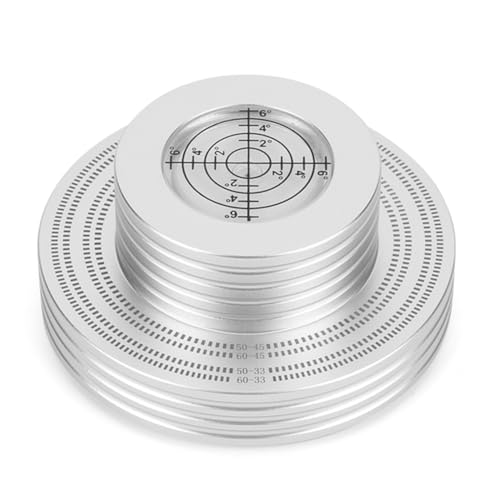 Louttary 50 Hz/60 Hz Schallplattengewicht LP-Vinyl-Schallplattenklemme mit Wasserwaage, Plattenspieler-Stabilisator, Vibration, Player-Zubehör (B) von Louttary