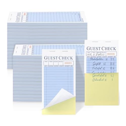 Louttary 50Er-Pack GäSteschecks für Kellner, 2-Teilig, Selbstdurchschreibend, Kellner-Notizblock, Essensbestellungskarten für Bar, Café, Restaurant, Insgesamt 2500 A Louttary 50Er-Pack GäSteschecks für Kellner, 2-Teilig, Selbstdurchschreibend, Kellner-Notizblock, Essensbestellungskarten für Bar, Café, Restaurant, Insgesamt 2500 A von Louttary