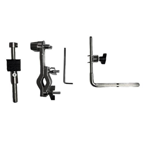 Louttary Beckenständer Aus Metall, Tragbar, Trommel-Verlängerungsklemmen, Halter, Verlängerungsklemmenhalter, Percussion-Zubehör, Stil 1 von Louttary