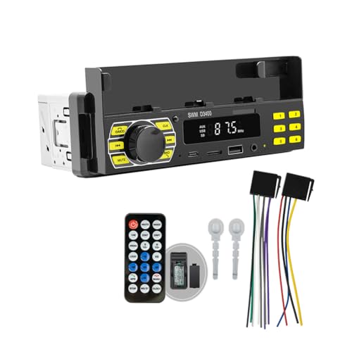 Louttary Bluetooth-Autoradio mit MP3-Player, Typ C-Ladeanschluss, FM-Radio, Schwarz mit Handyhalterung und Fahrzeug-Ortung, TF-Kartenunterstützung. von Louttary
