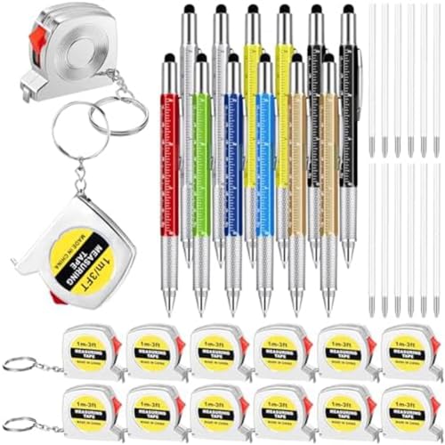 Louttary Das Multifunktionale Stift-Geschenkset Enthält ein Maßband, Einen Praktischen 6-In-1-Stift, Geeignet für Männergeburtstagsfeiergeschenke, 12 Stück, Langlebig, Einfach zu Bedienen, Hohe Qualit Louttary Das Multifunktionale Stift-Geschenkset Enthält ein Maßband, Einen Praktischen 6-In-1-Stift, Geeignet für Männergeburtstagsfeiergeschenke, 12 Stück, Langlebig, Einfach zu Bedienen, Hohe Qualit von Louttary