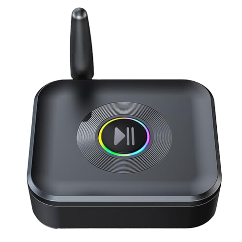 Louttary Drahtloser Audio-Receiver, Bunter Lichtmusik-Stereo-Musikadapter für 3,5-Mm-Klinkenstecker, Kopfhörer, Lautsprecher, PC, Unterstützt TF-Karte, Einfache Installation, Einfach zu Bedienen Louttary Drahtloser Audio-Receiver, Bunter Lichtmusik-Stereo-Musikadapter für 3,5-Mm-Klinkenstecker, Kopfhörer, Lautsprecher, PC, Unterstützt TF-Karte, Einfache Installation, Einfach zu Bedienen von Louttary