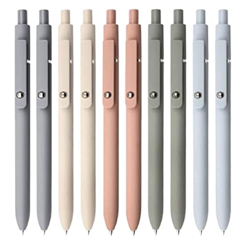 Louttary Gelstifte der High-End-Serie, Einziehbare Stifte, Feine Spitze, Glatte Schreibstifte, 10 Stück von Louttary