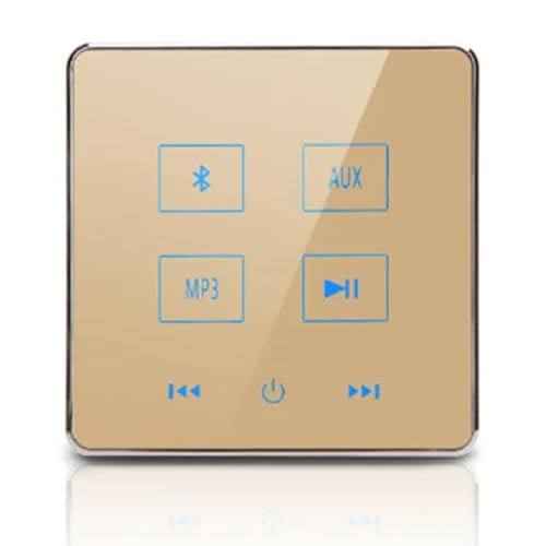 Louttary Heimkino-Bluetooth-Wandverstärker Heimhintergrund-Audiosystem für USB-TF-Karte (Gold) 1Set von Louttary