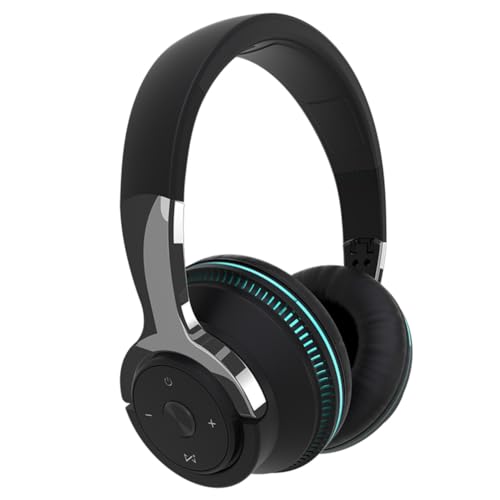 Louttary Kabellose Bluetooth-Kopfhörer, Rauschunterdrückung, Headset für Telefone, PC, Gaming-Headsets, Kopfhörer mit Starkem Bass, LED-Licht, Schwarz Louttary Kabellose Bluetooth-Kopfhörer, Rauschunterdrückung, Headset für Telefone, PC, Gaming-Headsets, Kopfhörer mit Starkem Bass, LED-Licht, Schwarz von Louttary