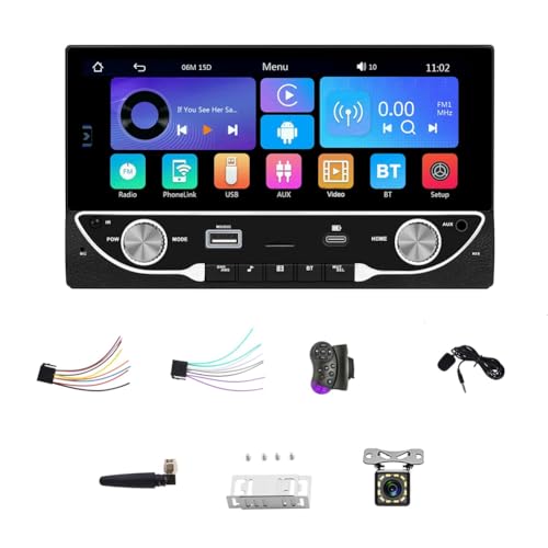 Louttary Kabelloses 2-Din-Autoradio mit Carplay Android Auto, 6,86-Autoradio, Bluetooth Mirror Link FM/SWC/USB/AUX/Rückfahrkamera, Einfache Installation Louttary Kabelloses 2-Din-Autoradio mit Carplay Android Auto, 6,86-Autoradio, Bluetooth Mirror Link FM/SWC/USB/AUX/Rückfahrkamera, Einfache Installation von Louttary