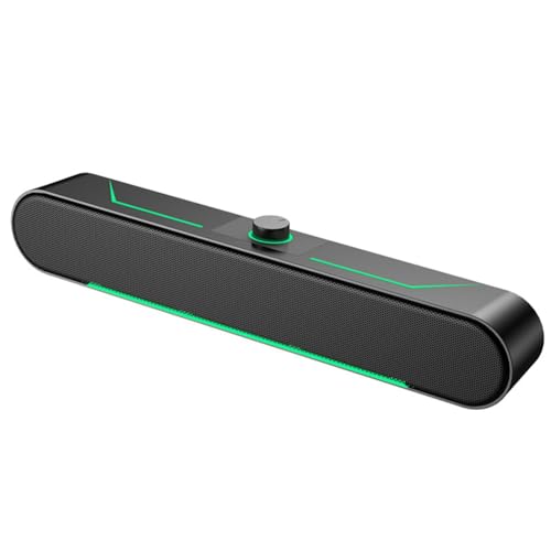 Louttary Neue Computer-Lautsprecher, Hohe LautstäRke, LED-Licht Emittierender Desktop-HiFi-Stereo-Lautsprecher, Caixa de Soundbar Louttary Neue Computer-Lautsprecher, Hohe LautstäRke, LED-Licht Emittierender Desktop-HiFi-Stereo-Lautsprecher, Caixa de Soundbar von Louttary