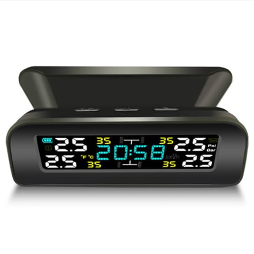 Louttary Reifentemperatur-Reifendrucküberwachung Auto Universal-Reifeninspektionsmonitor Kabellos Solarstrom Externe Zeit Einfache Installation Louttary Reifentemperatur-Reifendrucküberwachung Auto Universal-Reifeninspektionsmonitor Kabellos Solarstrom Externe Zeit Einfache Installation von Louttary