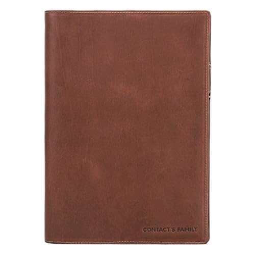 Louttary Retro-Leder-Buchhülle, Schutzhülle mit Stifthalter, Business-Notizblock, Notizbuch, Bücherhülle, Büro, Schulbedarf, Einfach zu Verwenden, B5 von Louttary