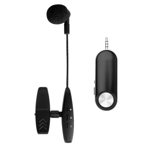 Louttary UHF Drahtloses Instrument Saxophon Mikrofon-System Wireless-Empfänger-Transmitter, Plug-And-Play, Schwarzes ABS - Ideal für Trompete von Louttary