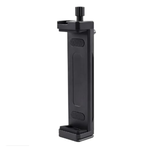 Louttary Universal-Tablet-Telefonständer Aus Aluminiumlegierung, Clip-Stativ, Verstellbare Halterung für Mobiltelefone, Langlebig (Schwarz) von Louttary