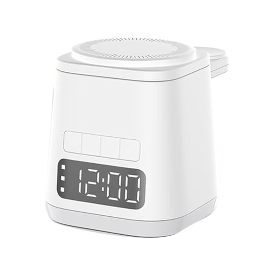Louttary Vielseitiges Kabelloses 3-In-1-Ladedock mit Integriertem und Nachtlicht, Weißer Ladeständer Louttary Vielseitiges Kabelloses 3-In-1-Ladedock mit Integriertem und Nachtlicht, Weißer Ladeständer von Louttary