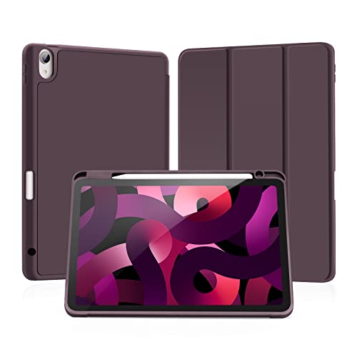 LovRug Schutzhülle für iPad Air 27,9 cm (11 Zoll) (M2) 2024, iPad Air 5. Generation 2022, iPad Air 4. Generation 2020, 27,7 cm (10,9 Zoll), mit Stifthalter, weiche TPU-Rückseite, intelligente von LovRug