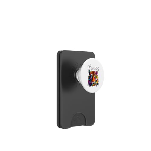 Liebenswerter Techno Tiger PopSockets PopWallet für MagSafe Liebenswerter Techno Tiger PopSockets PopWallet für MagSafe von Lovables Designs You Like