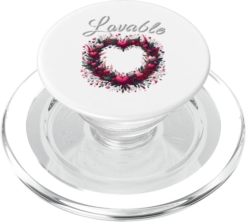 Liebenswerter roter Herz-Kranz der Liebe PopSockets PopGrip für MagSafe von Lovables Designs You Like