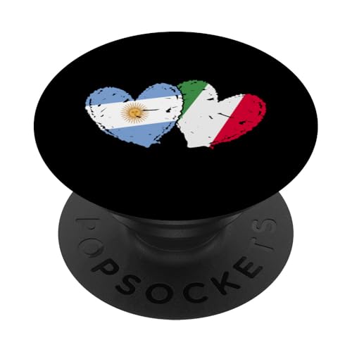 Argentinien Italien Flagge Herzen Argentinisches italienisches Erbe PopSockets Klebender PopGrip Argentinien Italien Flagge Herzen Argentinisches italienisches Erbe PopSockets Klebender PopGrip von Love Italia Italy Flag Designs Proud Italian Roots
