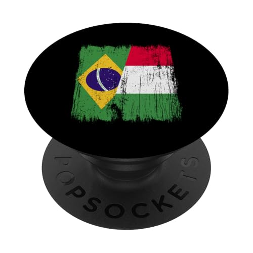 Brasilien, Italien, halbe Flagge, stolz, brasilianischer italienischer St PopSockets Klebender PopGrip Brasilien, Italien, halbe Flagge, stolz, brasilianischer italienischer St PopSockets Klebender PopGrip von Love Italia Italy Flag Designs Proud Italian Roots