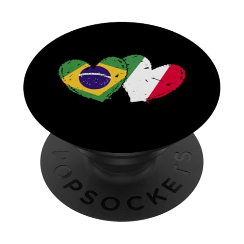 Brasilien Italien Flagge Herzen brasilianisches italienisches Erbe PopSockets Klebender PopGrip Brasilien Italien Flagge Herzen brasilianisches italienisches Erbe PopSockets Klebender PopGrip von Love Italia Italy Flag Designs Proud Italian Roots