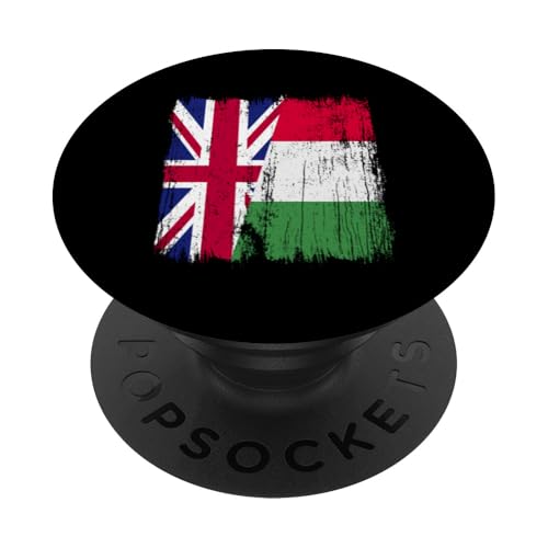 Britisch-Italien-Flagge mit halber Flagge PopSockets Klebender PopGrip von Love Italia Italy Flag Designs Proud Italian Roots