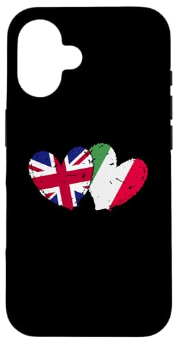 Britische Italien-Flagge, Herzen, britisches italienisches Erbe Hülle für iPhone 16 Britische Italien-Flagge, Herzen, britisches italienisches Erbe Hülle für iPhone 16 von Love Italia Italy Flag Designs Proud Italian Roots