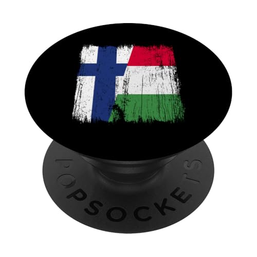 Finnland Italien halbe Flagge Stolzer Finish Italian Pride PopSockets Klebender PopGrip von Love Italia Italy Flag Designs Proud Italian Roots