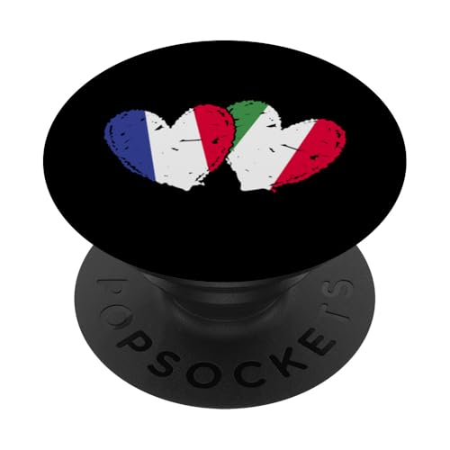 Frankreich Italien Flagge Herzen Französisch Italienisches Erbe PopSockets Klebender PopGrip Frankreich Italien Flagge Herzen Französisch Italienisches Erbe PopSockets Klebender PopGrip von Love Italia Italy Flag Designs Proud Italian Roots