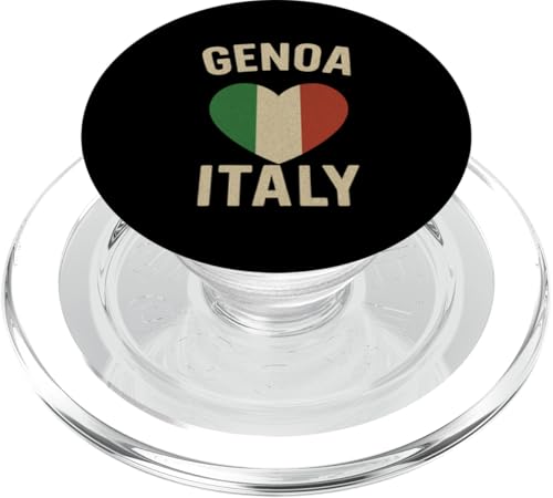 Genua Italien Ligurien Liebhaber Italienische Flagge Herz PopSockets PopGrip für MagSafe Genua Italien Ligurien Liebhaber Italienische Flagge Herz PopSockets PopGrip für MagSafe von Love Italia Italy Flag Designs Proud Italian Roots