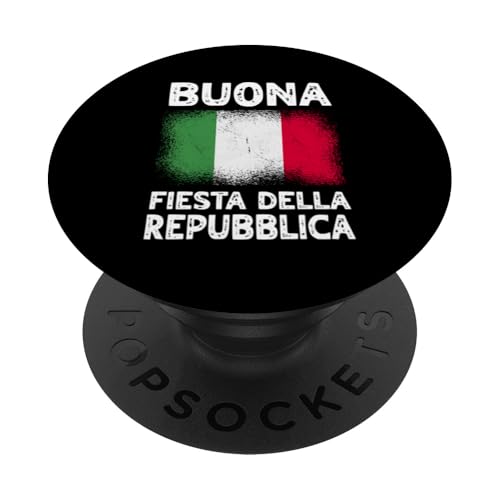 Happy Republic Day Italien Italienische Sprache PopSockets Klebender PopGrip Happy Republic Day Italien Italienische Sprache PopSockets Klebender PopGrip von Love Italia Italy Flag Designs Proud Italian Roots