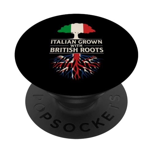 Italienisch gewachsen mit britischen Wurzeln, italienisches Erbe PopSockets Klebender PopGrip Italienisch gewachsen mit britischen Wurzeln, italienisches Erbe PopSockets Klebender PopGrip von Love Italia Italy Flag Designs Proud Italian Roots