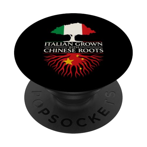 Italienisch gewachsen mit chinesischen Wurzeln, italienisches chinesisches Erbe PopSockets Klebender PopGrip Italienisch gewachsen mit chinesischen Wurzeln, italienisches chinesisches Erbe PopSockets Klebender PopGrip von Love Italia Italy Flag Designs Proud Italian Roots