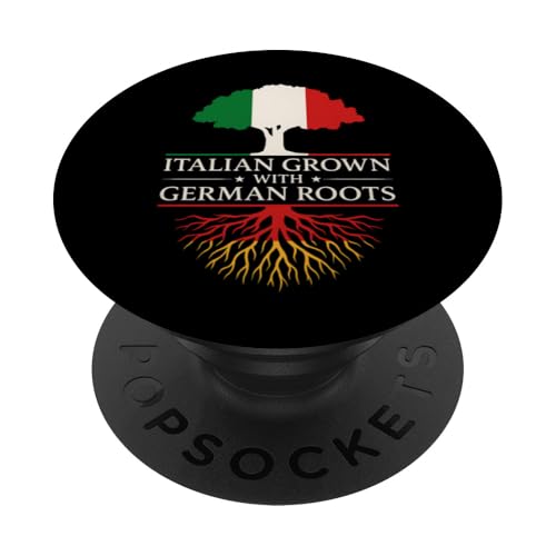 Italienisch gewachsen mit deutschen Wurzeln Italien Deutschland Erbe PopSockets Klebender PopGrip von Love Italia Italy Flag Designs Proud Italian Roots