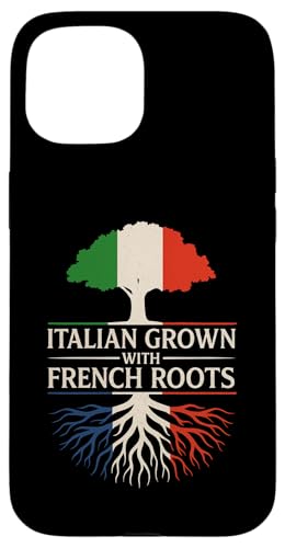 Italienisch gewachsen mit französischen Wurzeln, italienisches Erbe Hülle für iPhone 15 Italienisch gewachsen mit französischen Wurzeln, italienisches Erbe Hülle für iPhone 15 von Love Italia Italy Flag Designs Proud Italian Roots
