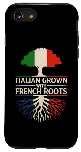 Italienisch gewachsen mit französischen Wurzeln, italienisches Erbe Hülle für iPhone SE (2020) / 7 / 8 von Love Italia Italy Flag Designs Proud Italian Roots