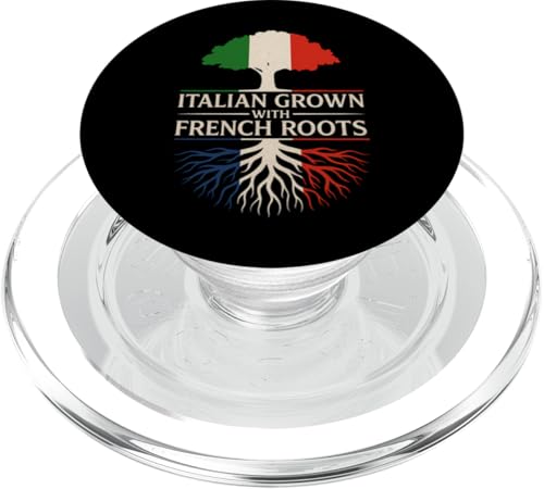Italienisch gewachsen mit französischen Wurzeln, italienisches Erbe PopSockets PopGrip für MagSafe Italienisch gewachsen mit französischen Wurzeln, italienisches Erbe PopSockets PopGrip für MagSafe von Love Italia Italy Flag Designs Proud Italian Roots