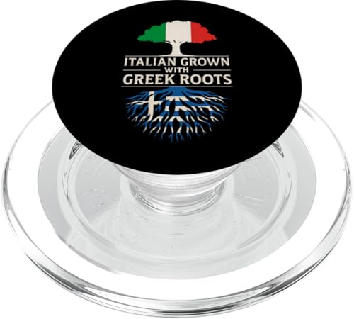 Italienisch gewachsen mit griechischen Wurzeln Italien Griechenland Erbe PopSockets PopGrip für MagSafe von Love Italia Italy Flag Designs Proud Italian Roots